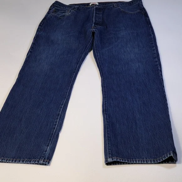 Levi's 501 Straight Leg Button Fly Blue Jeans Men's Size W41 L30 - Picture 11 of 16